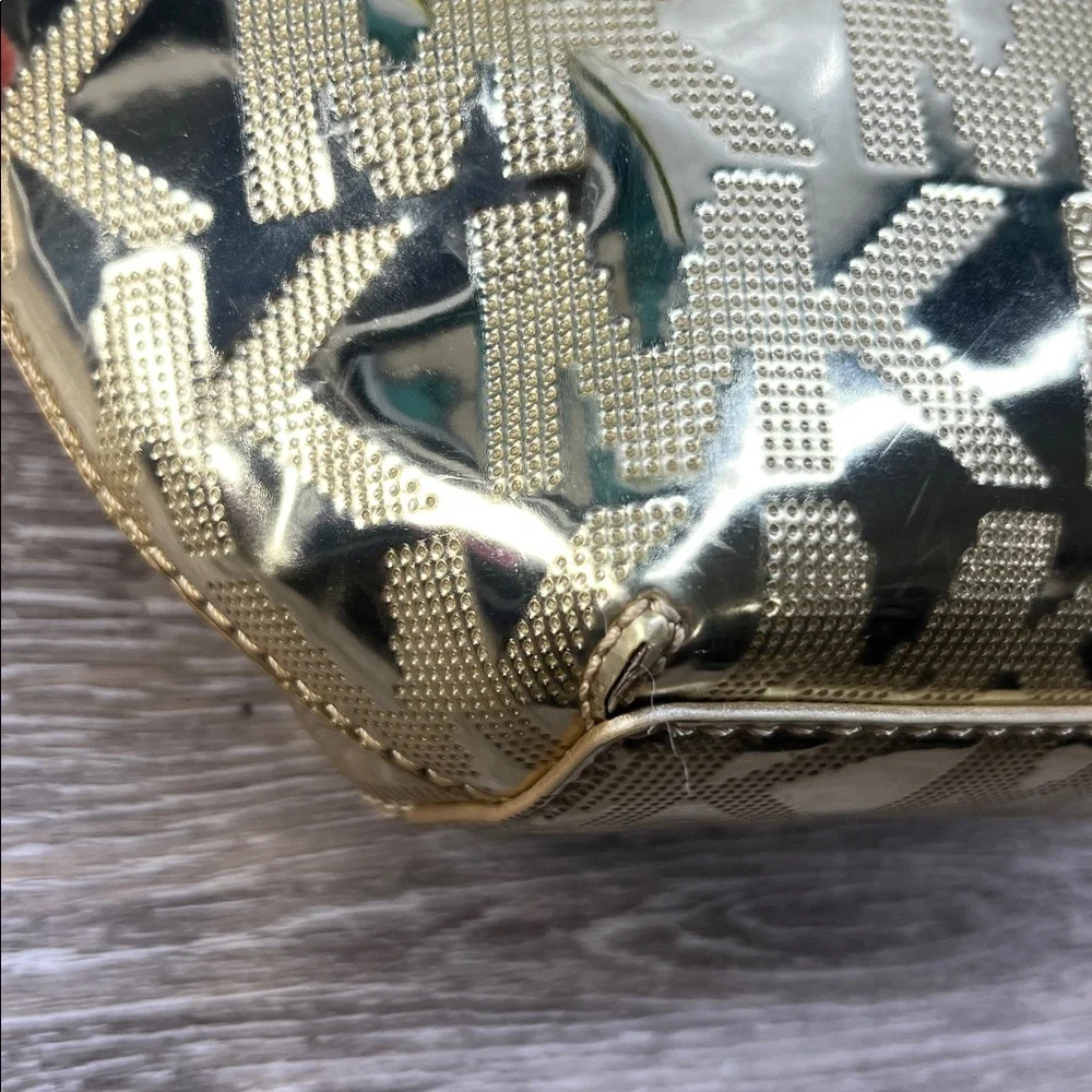 9865 Michael Kors Metallic Gold Patent Tote with Chain Handles 257499865 - Picture 14 of 14